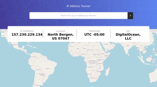 IP Address Tracker using Next JS coding challenge solution