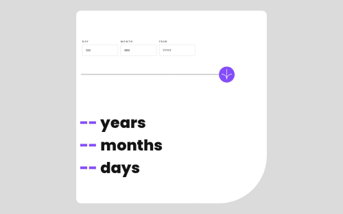 Responsive age calculator using react-hook-form and yup validation ...