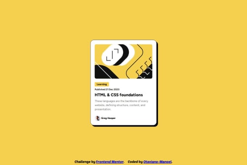 Blog-Preview-Card using React and TS coding challenge solution