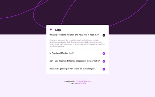 FAQ accordion coding challenge solution