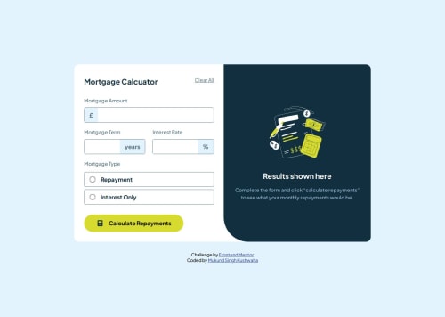 Mortgage-Repayment-Calculator coding challenge solution