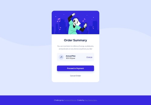 Frontend Mentor | Responsive order summary componen using html, css ...
