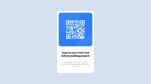 QR code challenge with CSS flex box coding challenge solution