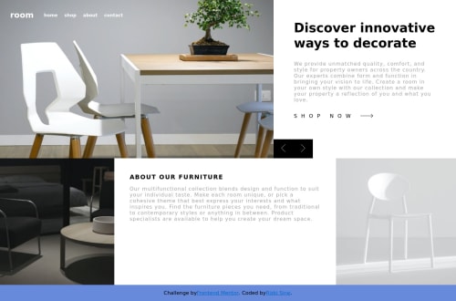 Responsive Room Homepage coding challenge solution