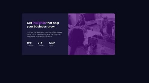 Responsive Stats preview card component coding challenge solution