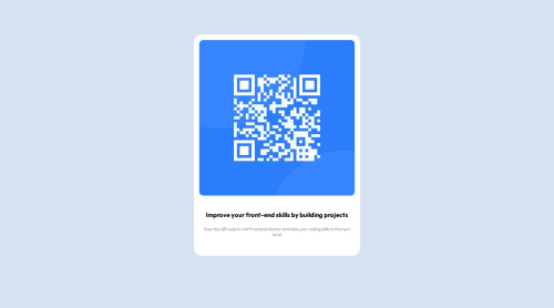 qr code component using HTML and CSS coding challenge solution