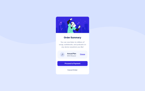 Order summary card with animations made with CSS and HTML only coding ...