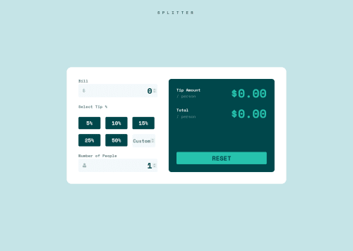 Responsive Tip Tracker coding challenge solution