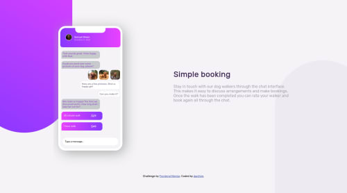 Chat app interface using HTML and CSS coding challenge solution