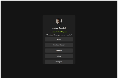 Responsive social links page using css and html coding challenge solution