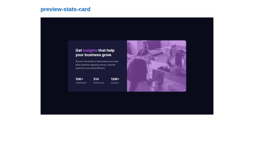 Frontend Mentor | Preview stats card using Html + CSS coding challenge ...
