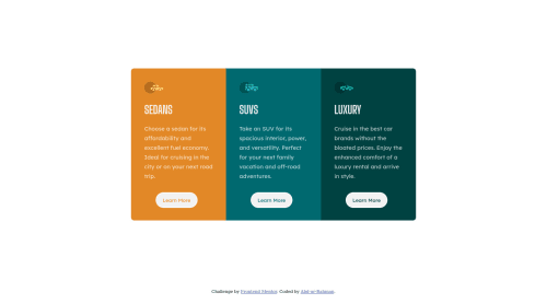 Simple CSS and HTML coding challenge solution
