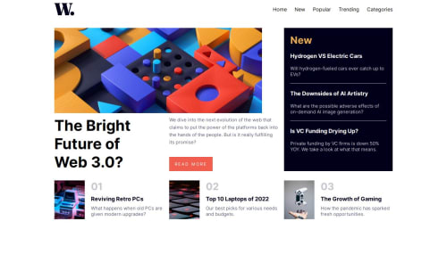 CSS Grid and flexbox combination landing page. coding challenge solution