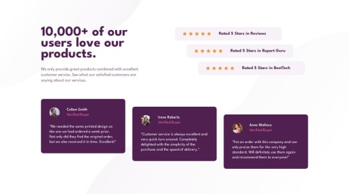 Frontend Mentor | Responsive Social Proof Section using Vite + React ...