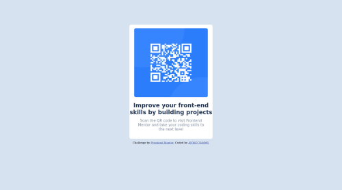 QR code using HTML and CSS coding challenge solution