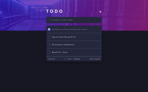Todo App with CSS, JS & localStorage coding challenge solution