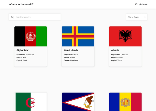 REST Countries using Vue coding challenge solution