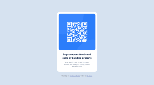 QR Code Component using Flexbox coding challenge solution