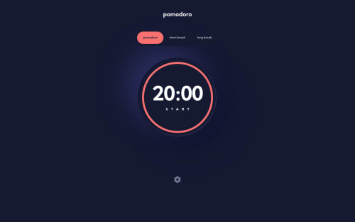 Responsive, 100% score pomodoro app coding challenge solution