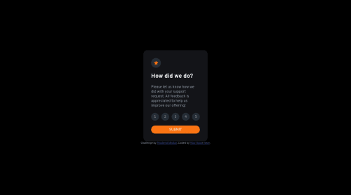 Interactive rating card coding challenge solution