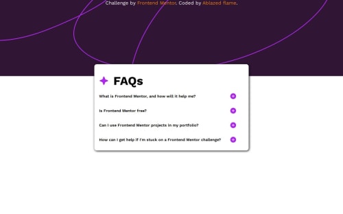 Responsive faq-accordion web page coding challenge solution