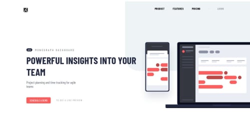 Project Tracking Intro | Custom Menu Transition coding challenge solution