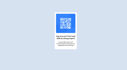 Qr code using HTML and CSS coding challenge solution