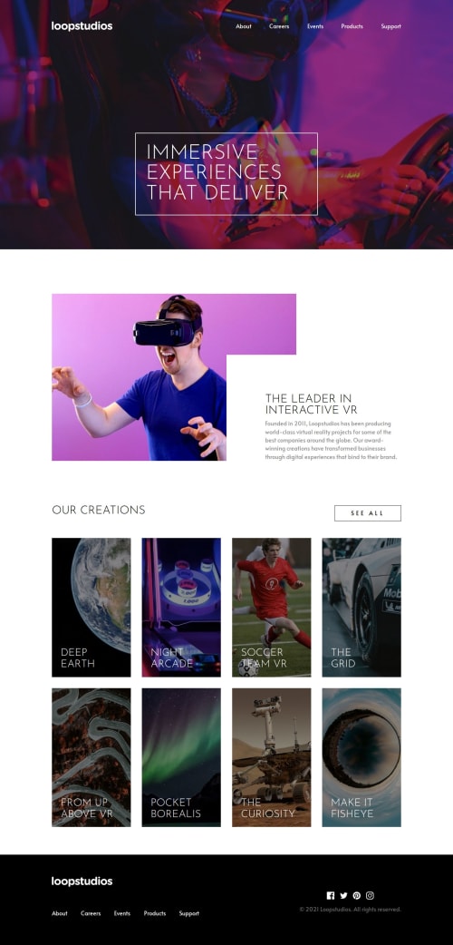 Loopstudios landing page coding challenge solution