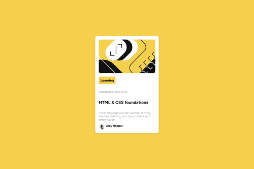 blog-preview-card coding challenge solution