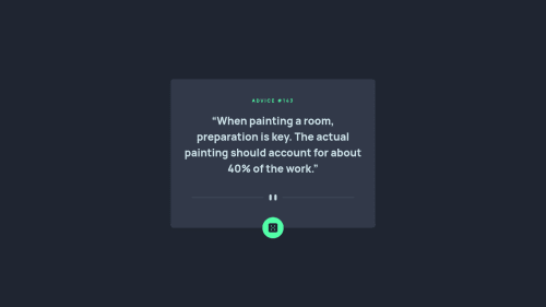 Advice Generator using React and Tailwind CSS coding challenge solution