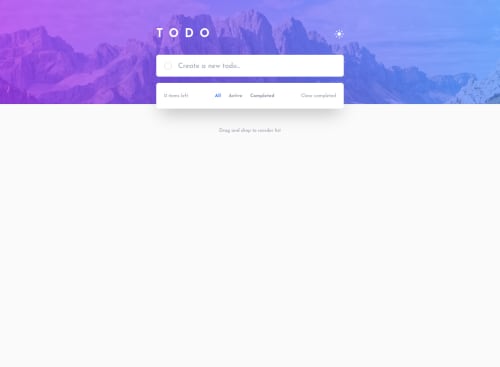 Responsive Todo app with light/dark mode theme switcher coding ...