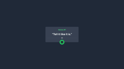 Advice generator using fetchAPI from js and styling with tailwindcss ...