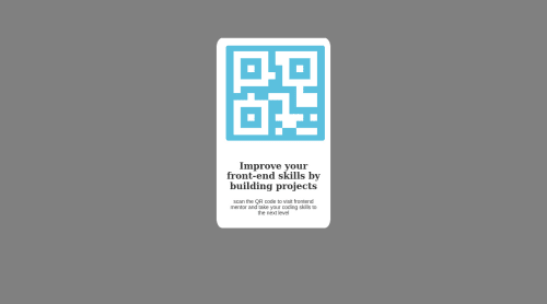 QR Code Component using Html, Css and Bootstrap coding challenge solution
