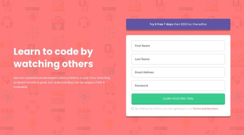 Intro component with signup form (HTML | CSS | JS) coding challenge ...