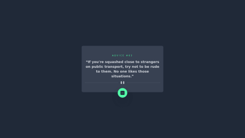Frontend Mentor | Advice generator app made up using tailwind css ...
