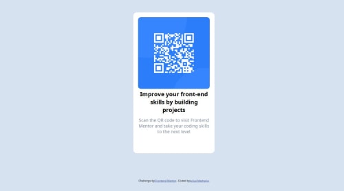 QR Scan Page built Using HTML and CSS coding challenge solution
