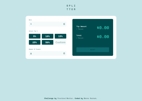 Responsive Tip Calculator app using Flexbox coding challenge solution