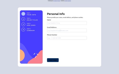 Nice multistep form challenge designed by Mahdi Hashemi. coding ...