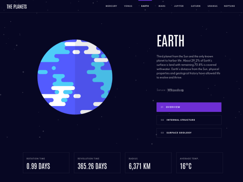 Planets Fact Site with Create React App and TailwindCSS coding ...