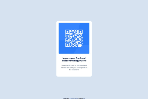 Responsive qr code component using HTML and CSS coding challenge solution