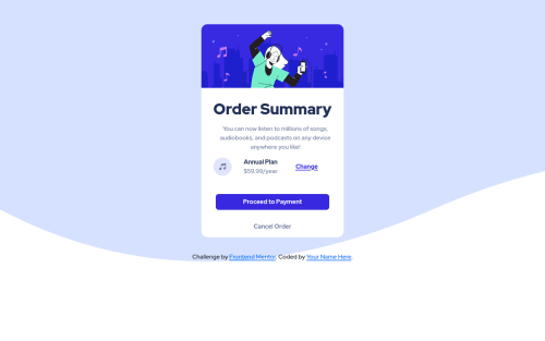 Order-Summary-Component coding challenge solution