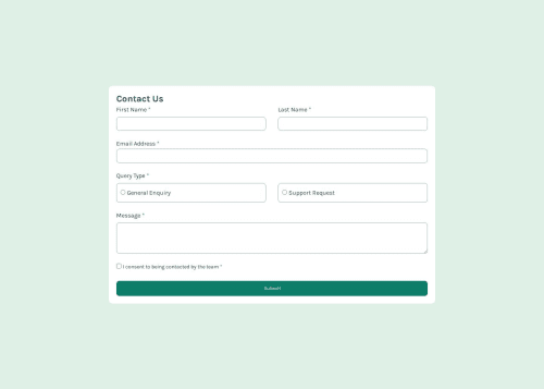 Responsive Contact form using CSS Grid coding challenge solution