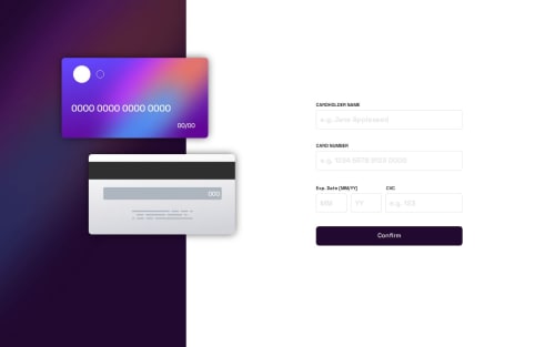 interactive-card-details-form-main with React coding challenge solution