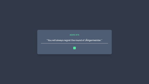 Advice generator using nextjs and tailwindcss coding challenge solution