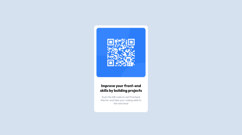 Simple QR Code card using flex coding challenge solution