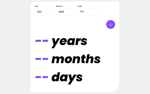 Age calculator app coding challenge solution