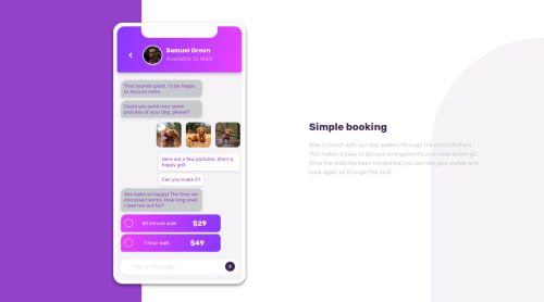 Chat App illustration using HTML and CSS coding challenge solution