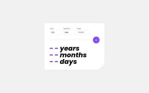 Age Calculator App With HTML | CSS | JS coding challenge solution
