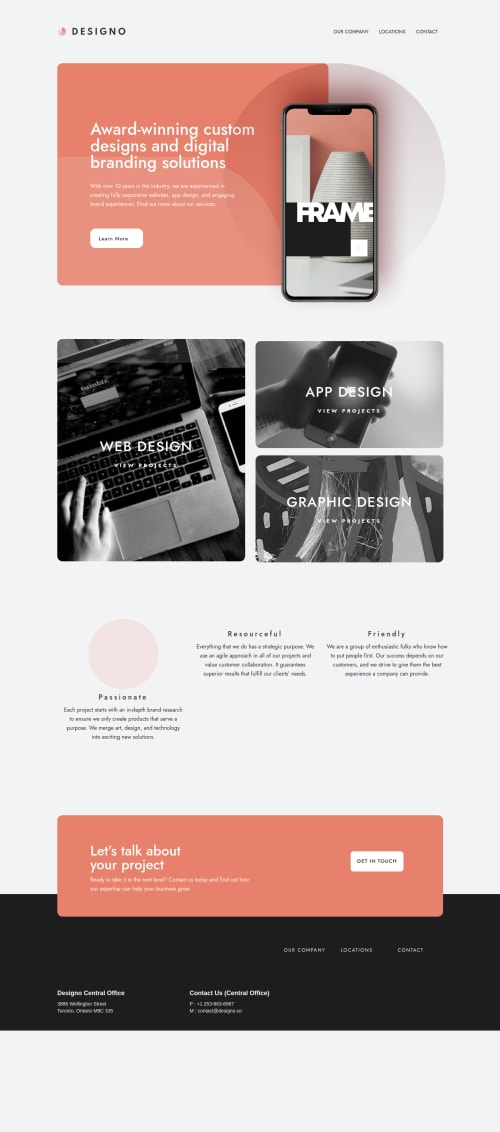 Multi-page website built using Webflow. coding challenge solution