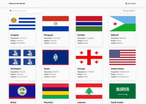 countries-app coding challenge solution